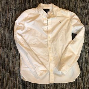 Ralph Lauren Boys white button down shirt